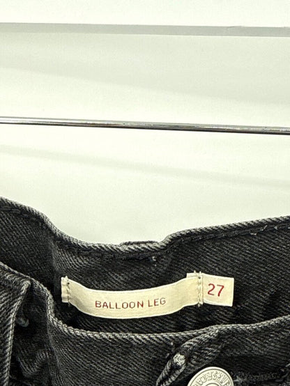 women Levi's Premium Balloon Leg Jeans Charcoal Gray Jeans 27