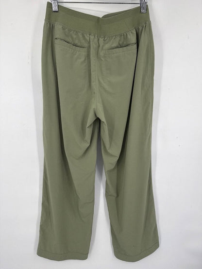 women Athleta Cropped Active Pants Olive Green Activewear 6