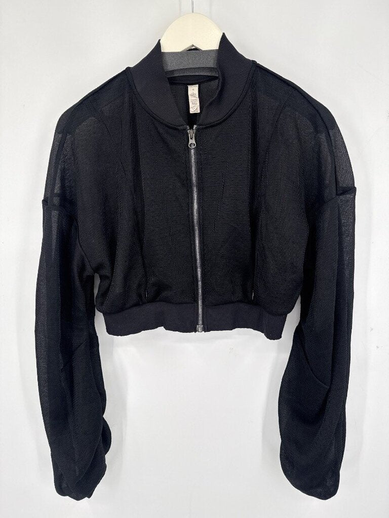 women alo. yoga Field Crop Jacket Black Jacket S