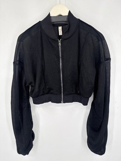 women alo. yoga Field Crop Jacket Black Jacket S