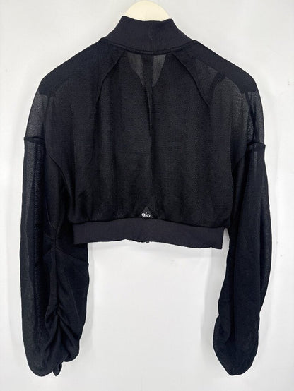 women alo. yoga Field Crop Jacket Black Jacket S