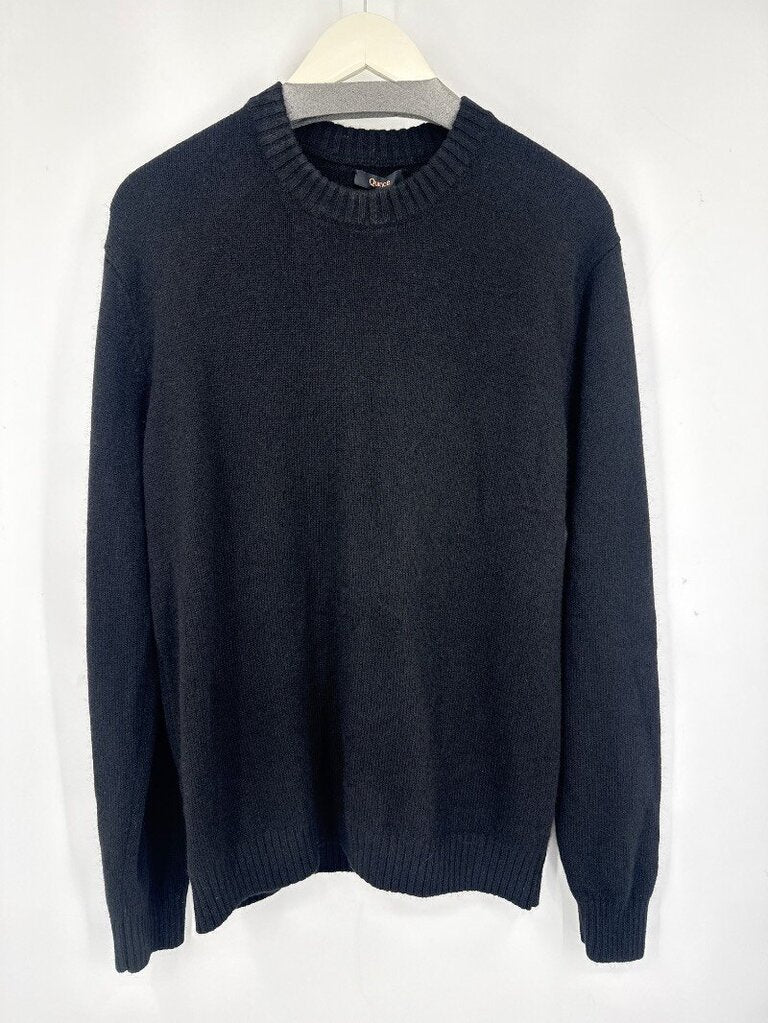 men Quince NWT Yak Wool Crew Neck Sweater Black Sweater L