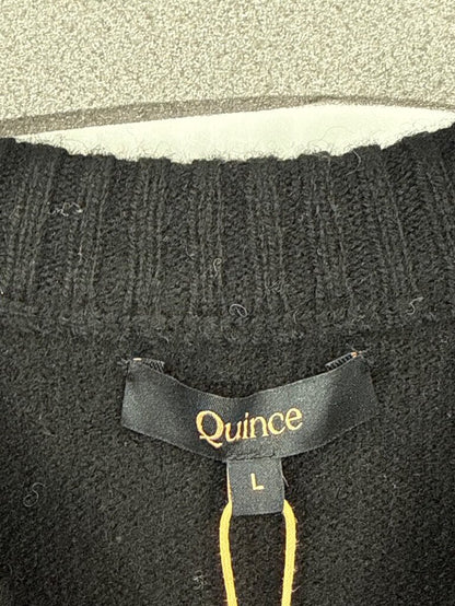men Quince NWT Yak Wool Crew Neck Sweater Black Sweater L