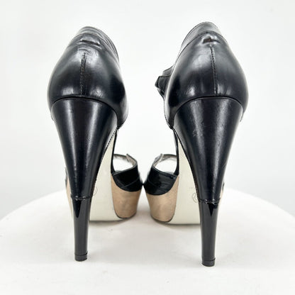 women Jason Wu Platform Leather Heels Est MSRP $885 Black Shoes 36/6