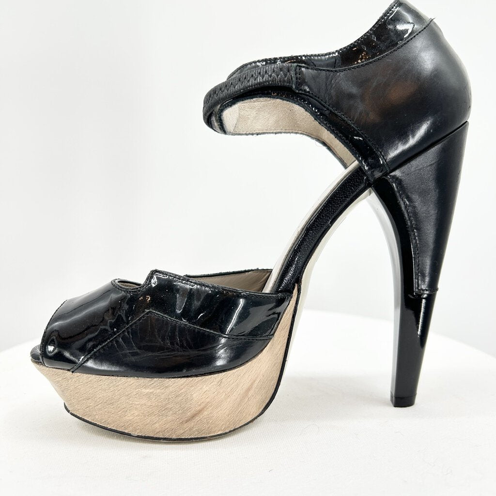 women Jason Wu Platform Leather Heels Est MSRP $885 Black Shoes 36/6