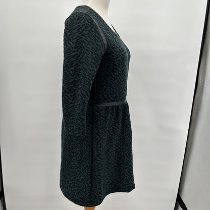women Maison Scotch Maison Scotch Paris Nights Green and Black Textured Knit Dress Women's Size 1/Small Green and Black Dress S