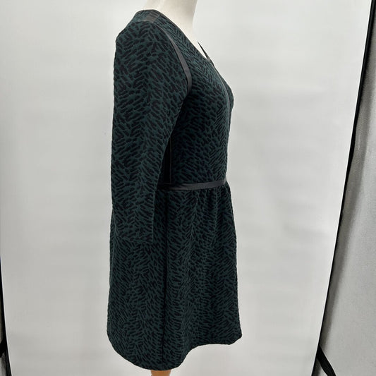 women Maison Scotch Maison Scotch Paris Nights Green and Black Textured Knit Dress Women's Size 1/Small Green and Black Dress S