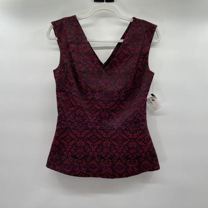 women Halogen NWOT Square Purple Multi Woven Top XS