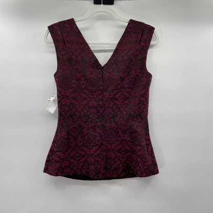 women Halogen NWOT Square Purple Multi Woven Top XS