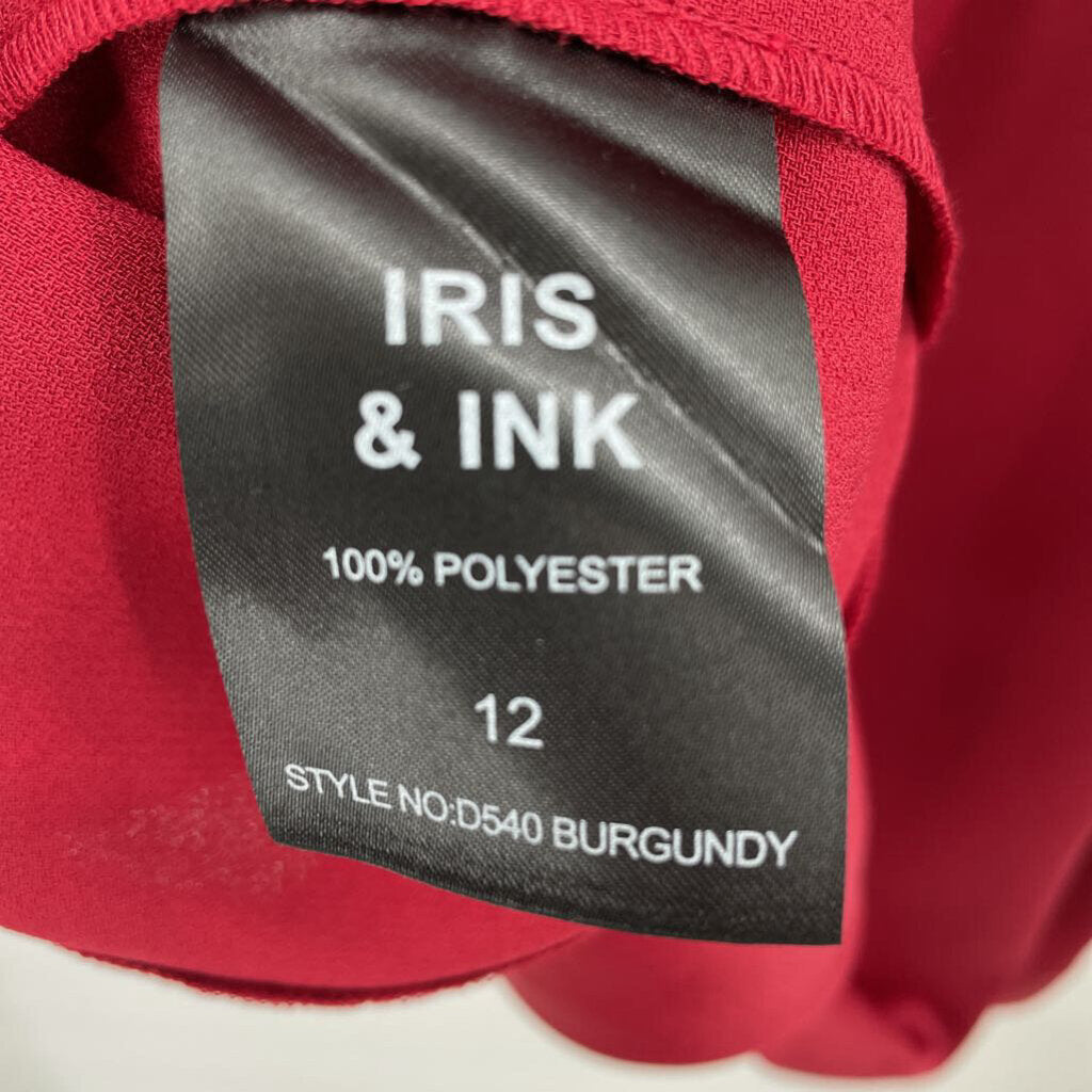 women Iris & Ink NWT MSRP $199 Red Dress 12