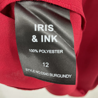 women Iris & Ink NWT MSRP $199 Red Dress 12