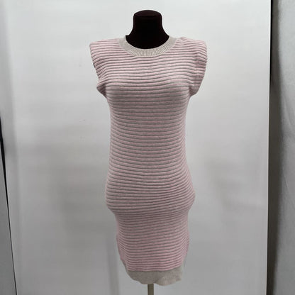 women Wayf Striped Knit Orchid Pink & Beige Dress XS