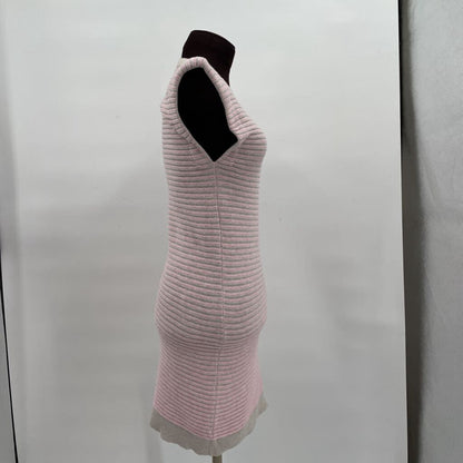women Wayf Striped Knit Orchid Pink & Beige Dress XS