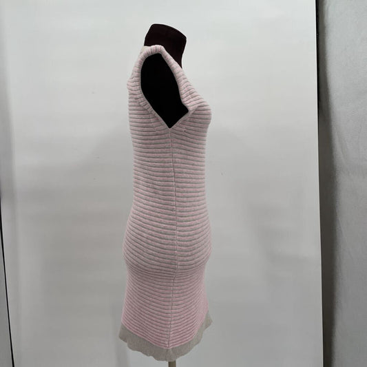 women Wayf Striped Knit Orchid Pink & Beige Dress XS