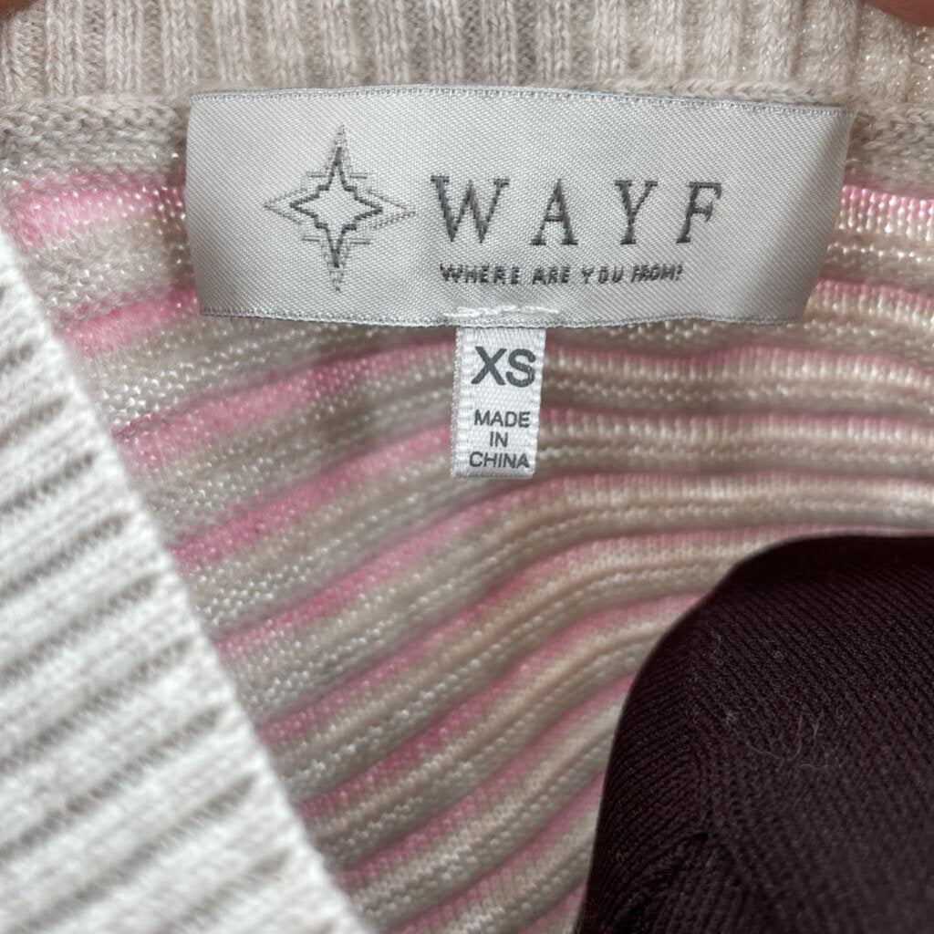 women Wayf Striped Knit Orchid Pink & Beige Dress XS