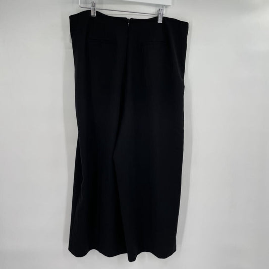 women Vince Camuto Wide Leg Trouser MSRP $345 Black Pants 14