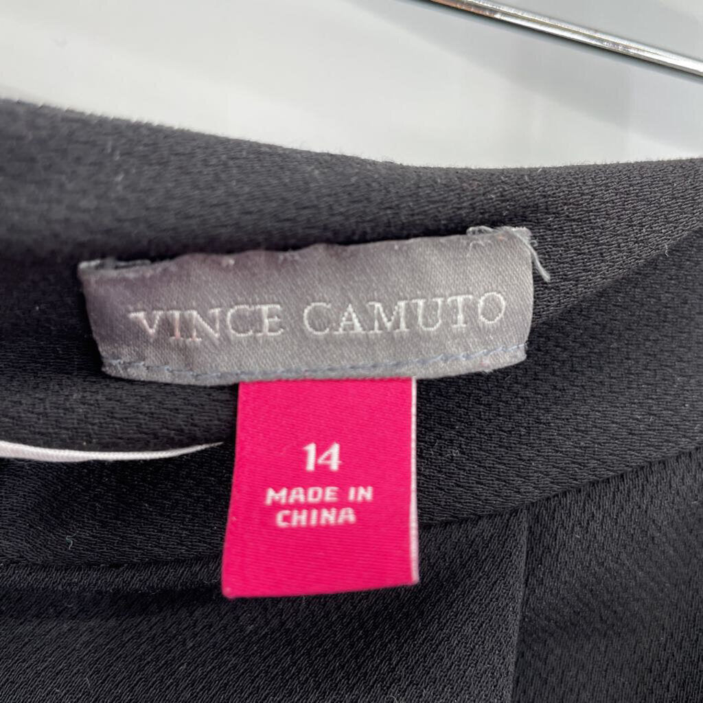 women Vince Camuto Wide Leg Trouser MSRP $345 Black Pants 14