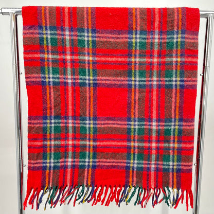 Wool Plaid Throw Home Linens