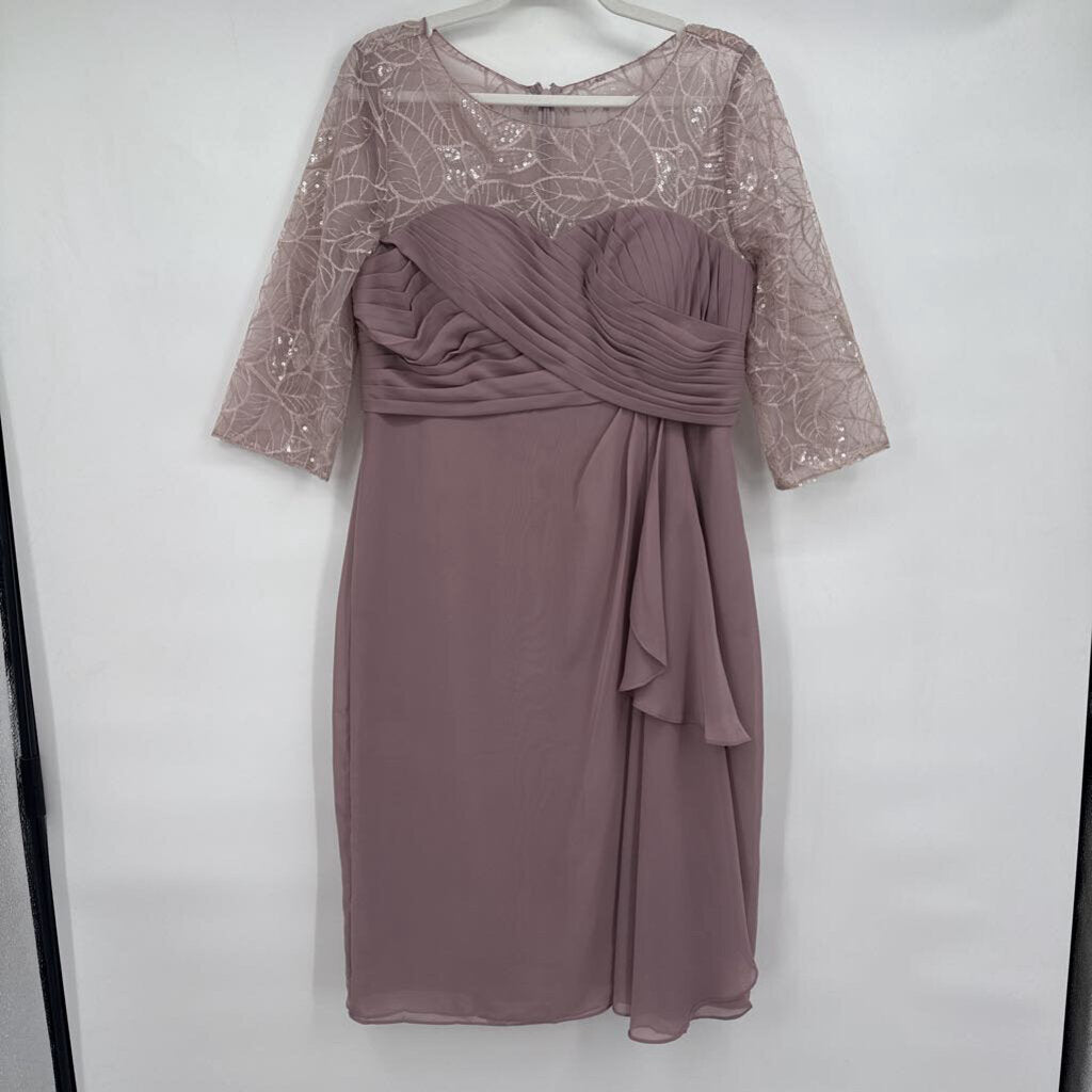 women JJ's House Embroidered Cocktail Mauve Lavender Dress 8