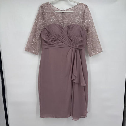 women JJ's House Embroidered Cocktail Mauve Lavender Dress 8