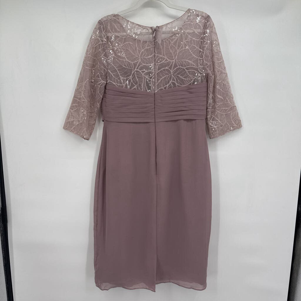 women JJ's House Embroidered Cocktail Mauve Lavender Dress 8