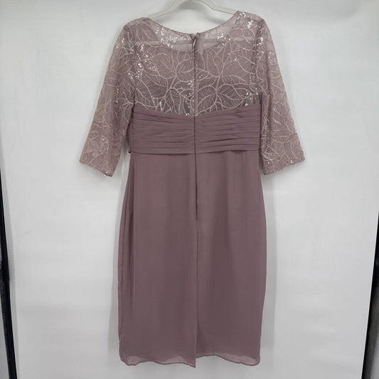 women JJ's House Embroidered Cocktail Mauve Lavender Dress 8