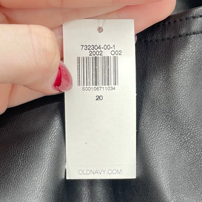 women Old Navy NWT High Rise Boot Cut Vegan Leather Black Pants 20