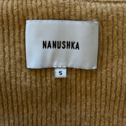 women Nanushka Canaan Knit Sweater Dress Camel Brown Dress S