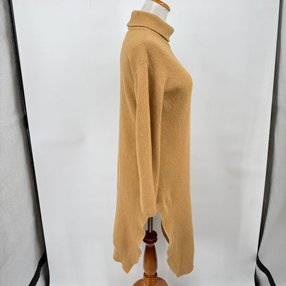 women Nanushka Canaan Knit Sweater Dress Camel Brown Dress S