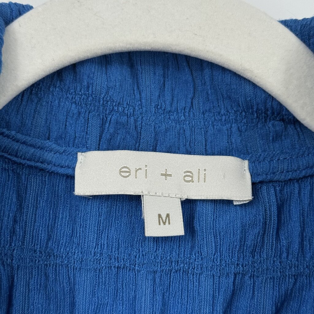 women Eri + Ali - Anthro Textured Button Front Blue Knit Top M