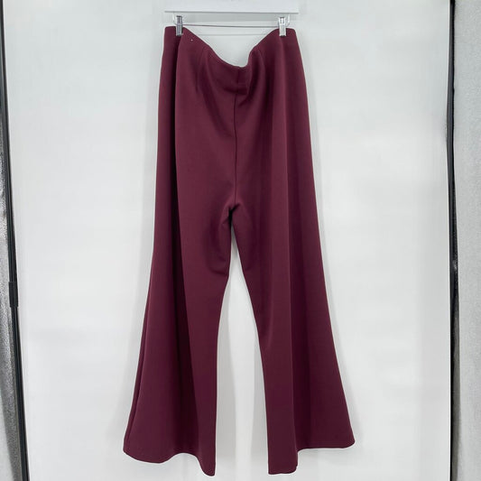 women Lane Bryant NWT Wide Leg Knit Eggplant Purple Pants 20