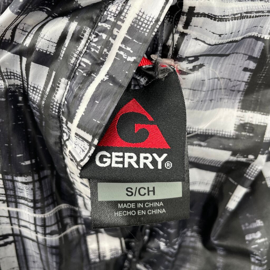 women Gerry Reversible Down Hooded Puffer Vest Gray Jacket L