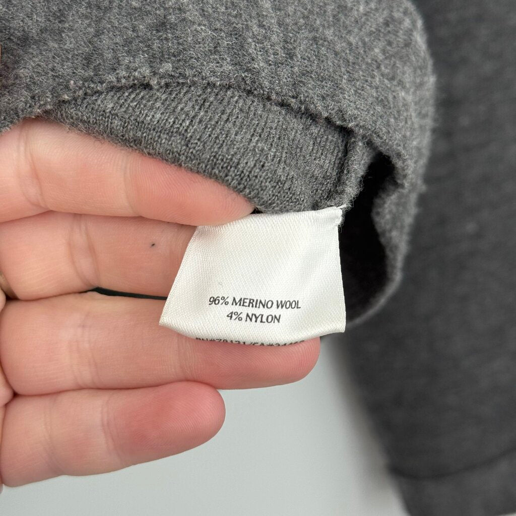women Eileen Fisher Knit Double Breasted Merino Gray Jacket SP