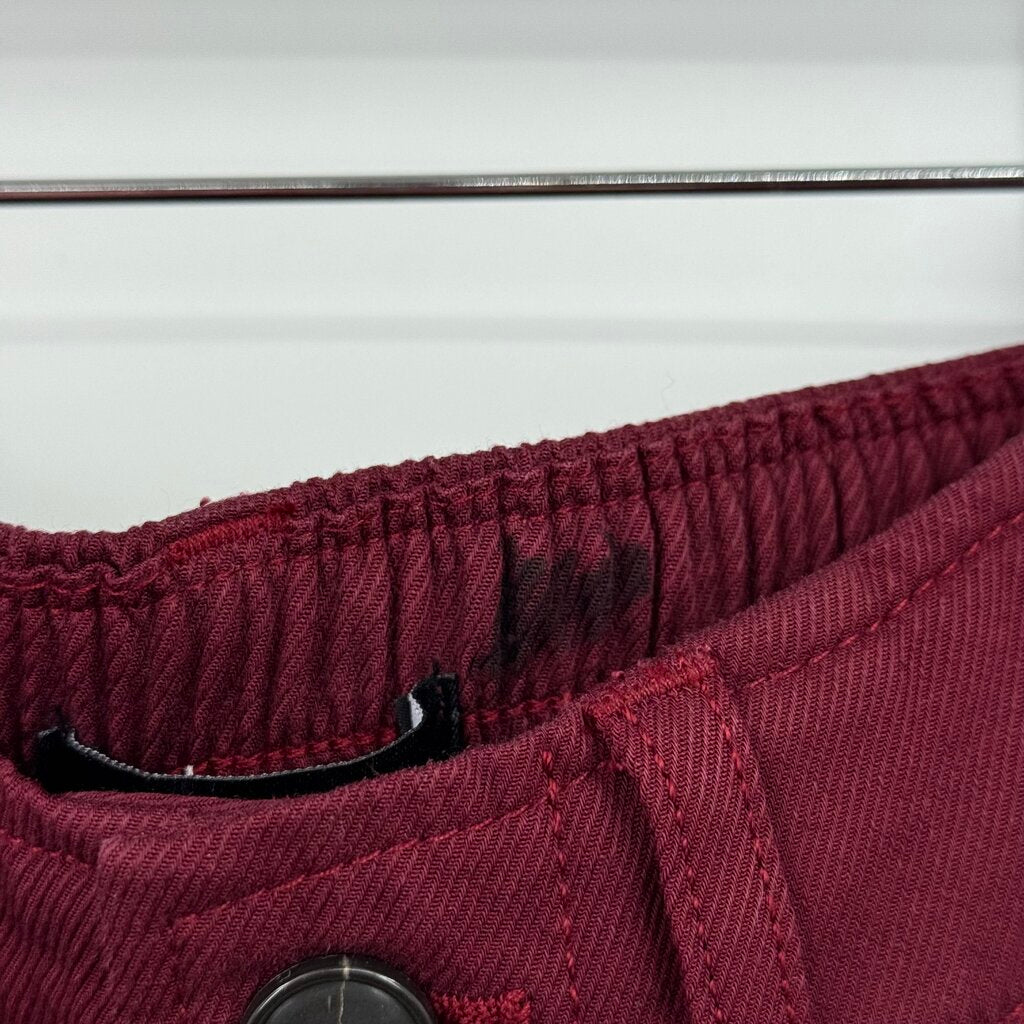 women Madewell Wide Leg Trousers Wine Pants 00