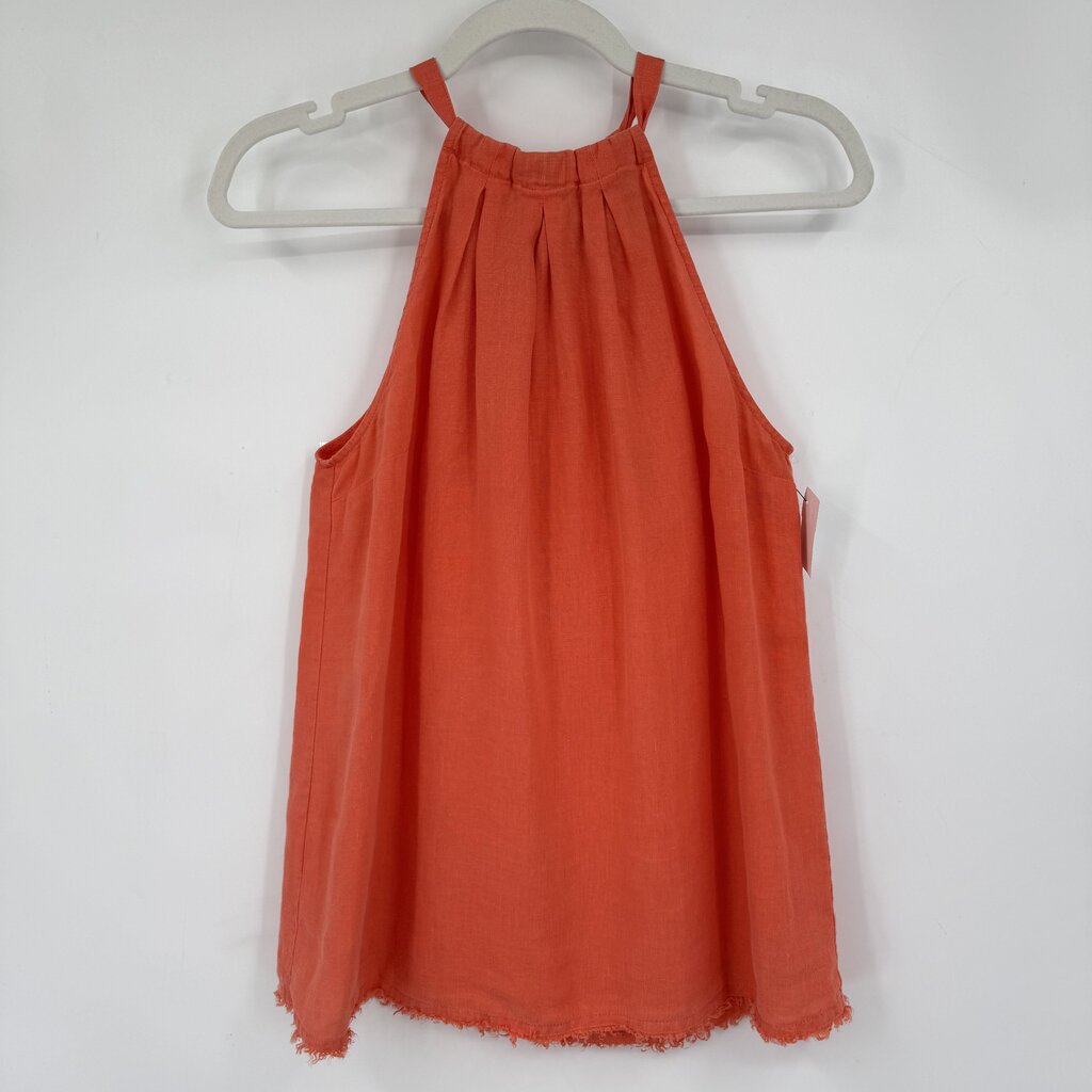 women Tommy Bahama Linen Tank Orange Woven Top S