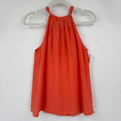 women Tommy Bahama Linen Tank Orange Woven Top S