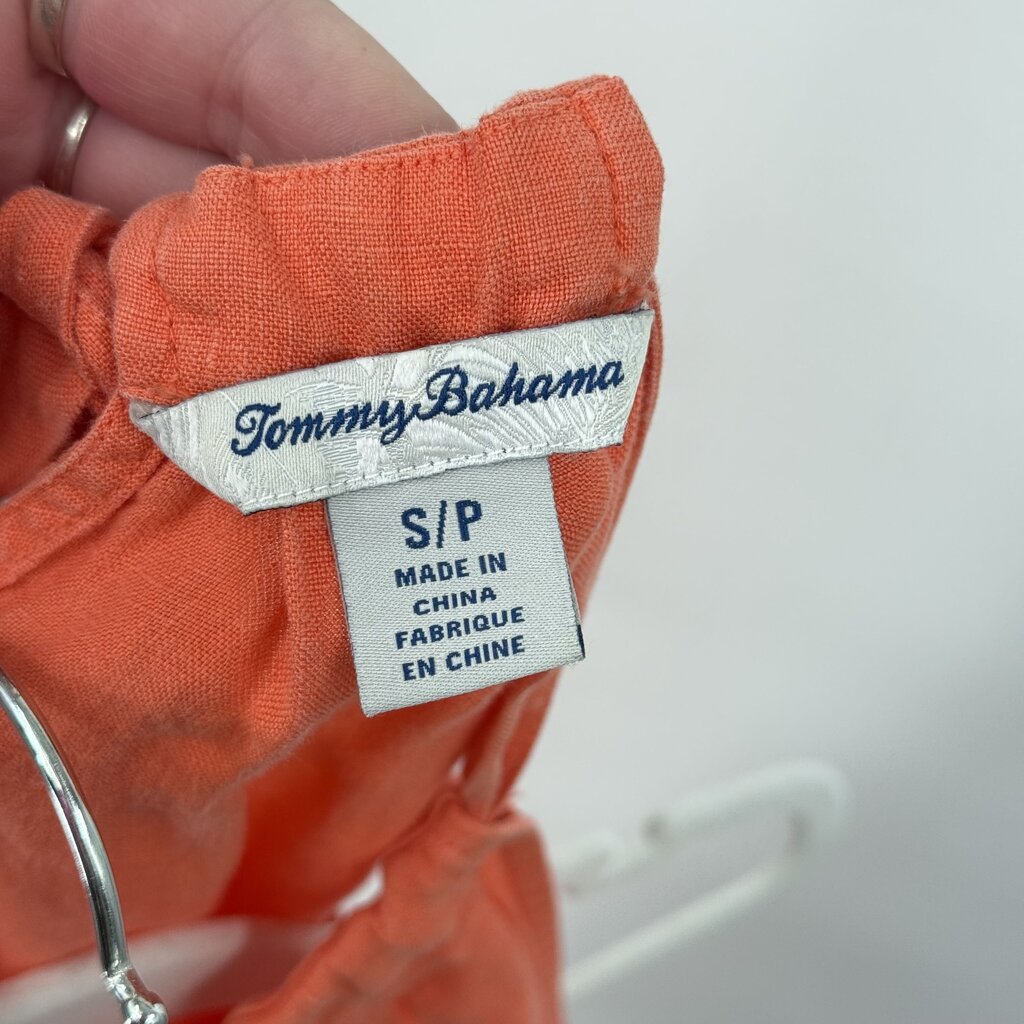 women Tommy Bahama Linen Tank Orange Woven Top S