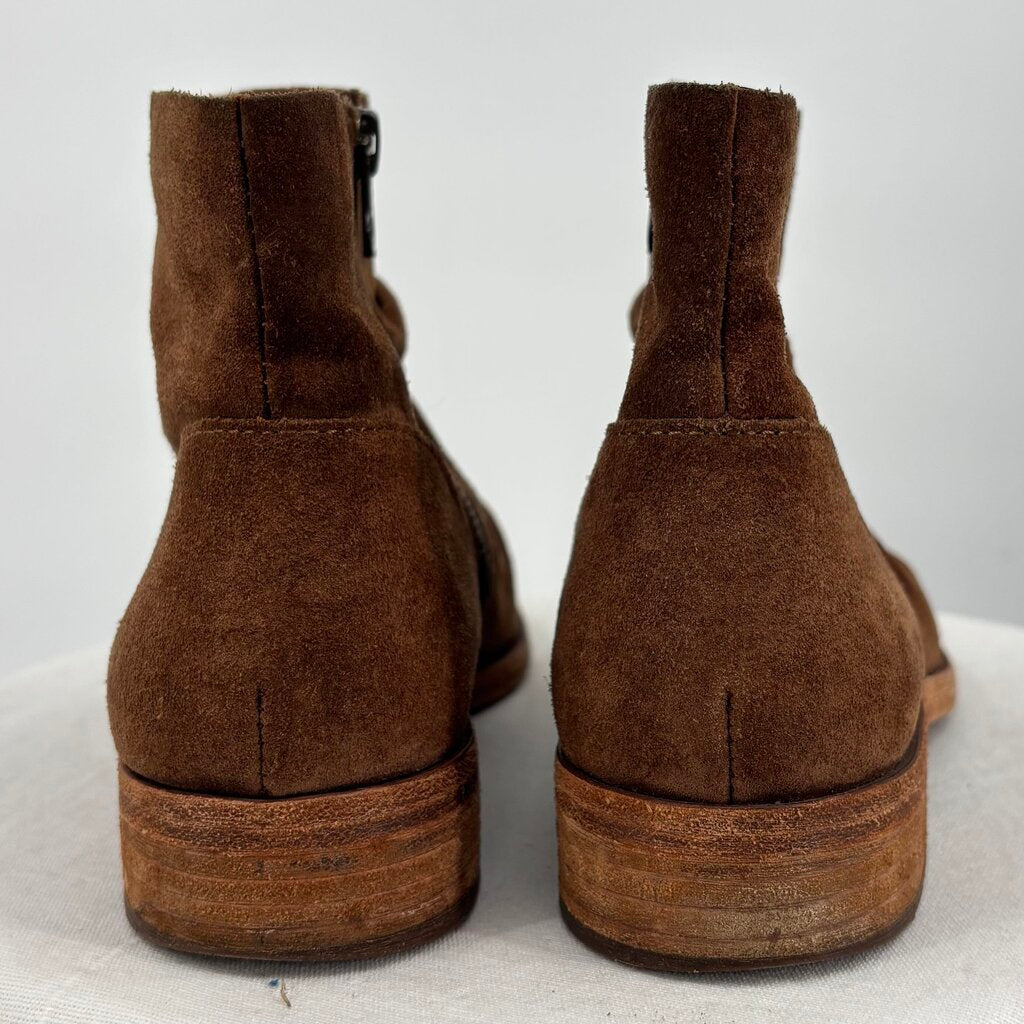 women Kork Ease Suede Ankle Boots Brown Shoes 8M