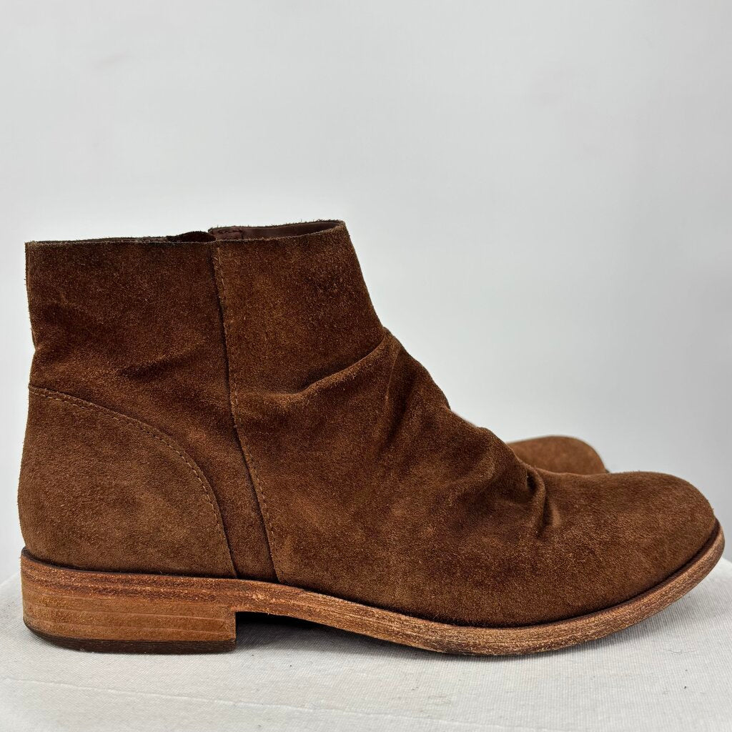 women Kork Ease Suede Ankle Boots Brown Shoes 8M