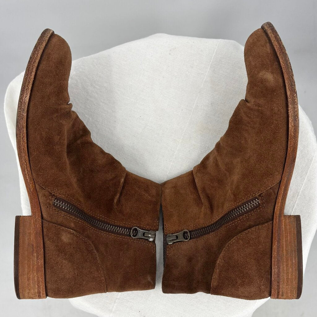 women Kork Ease Suede Ankle Boots Brown Shoes 8M