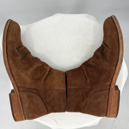 women Kork Ease Suede Ankle Boots Brown Shoes 8M