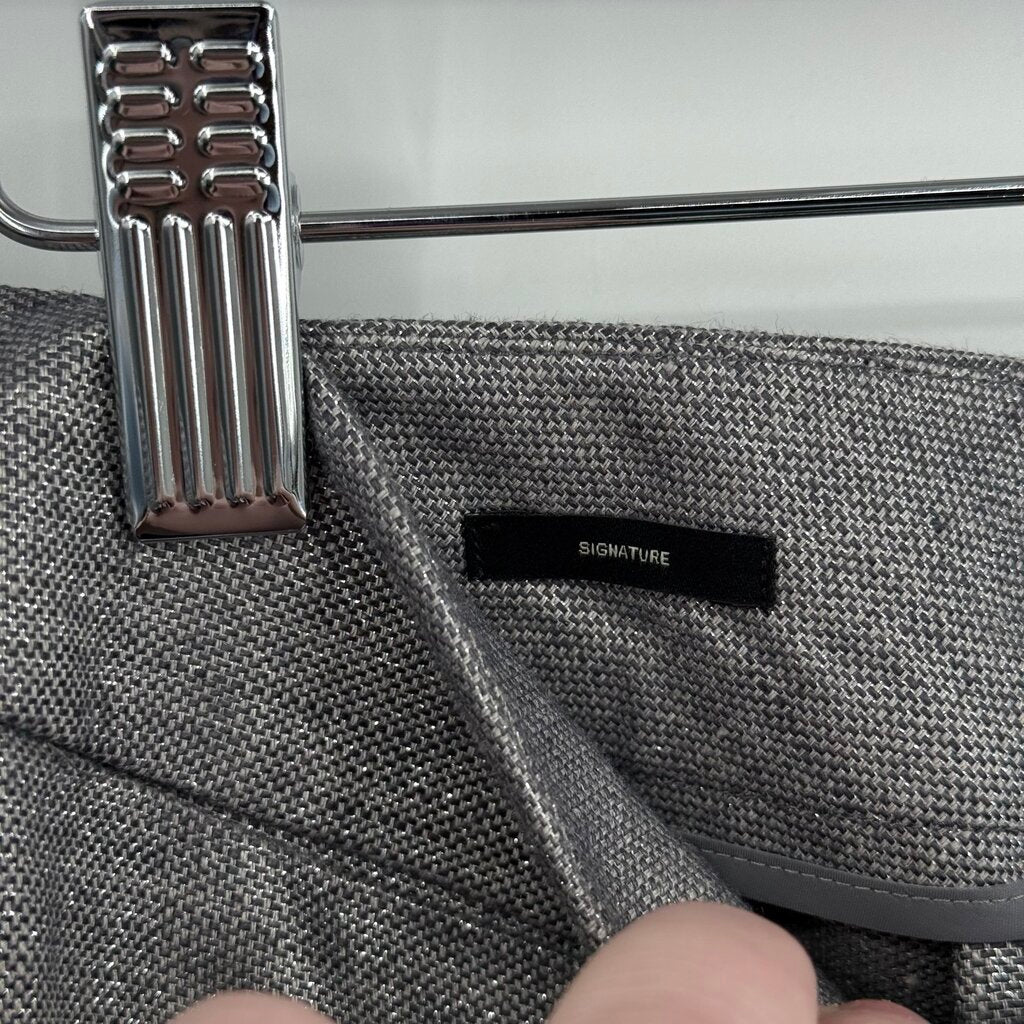 women Talbots NWT Metallic Linen Silver/Gray Pants 12