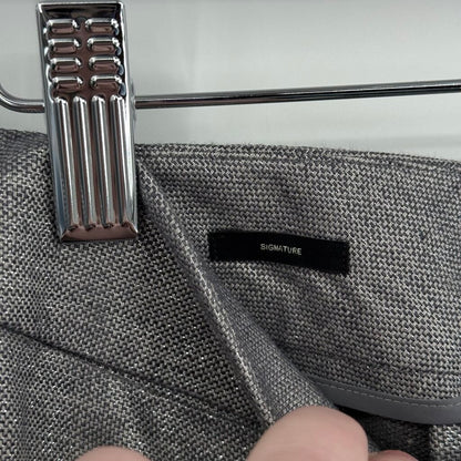women Talbots NWT Metallic Linen Silver/Gray Pants 12