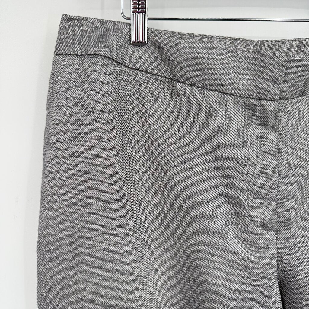 women Talbots NWT Metallic Linen Silver/Gray Pants 12