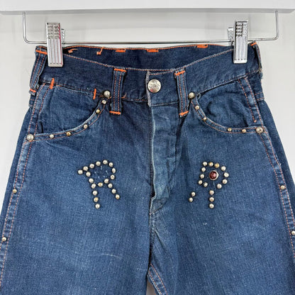 children Roy Rogers Vintage 1950's Denim Jeans Blue Children 6/7