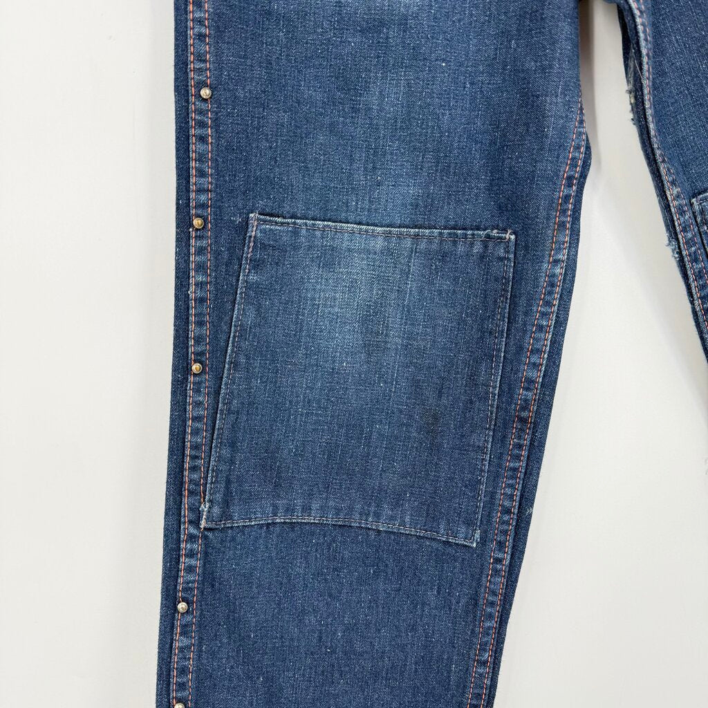 children Roy Rogers Vintage 1950's Denim Jeans Blue Children 6/7