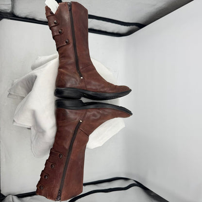 women Merrell Leather Boots Brown Shoes 8.5
