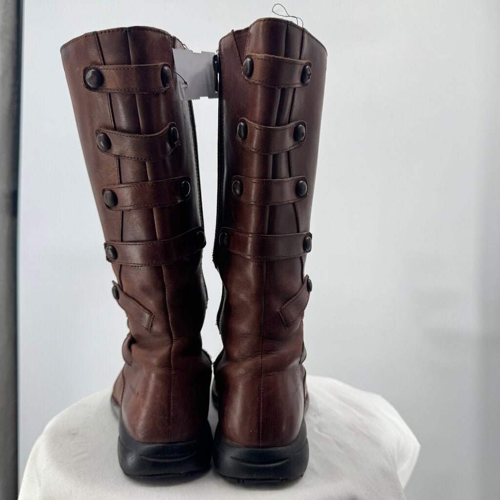 women Merrell Leather Boots Brown Shoes 8.5