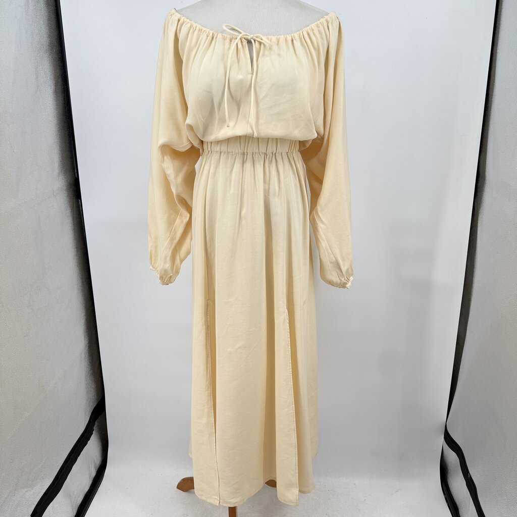 women H&M NWT Lyocell Apricot Cream Dress XS