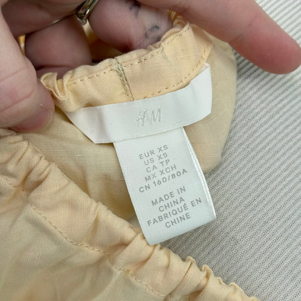 women H&M NWT Lyocell Apricot Cream Dress XS